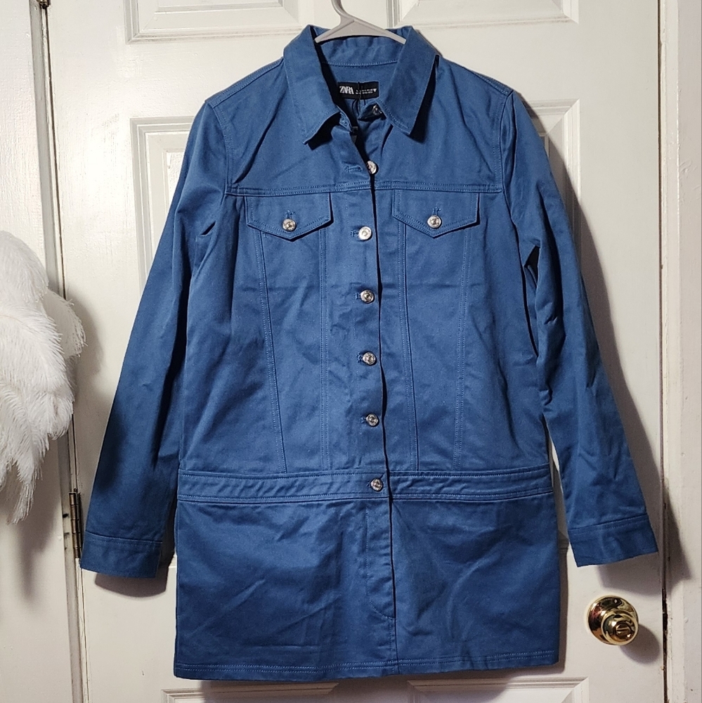 Zara Denim Shirt Dress New Size Large